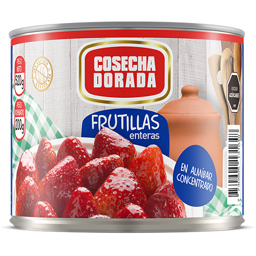 Frutillas Enteras Cosecha Dorada 520g