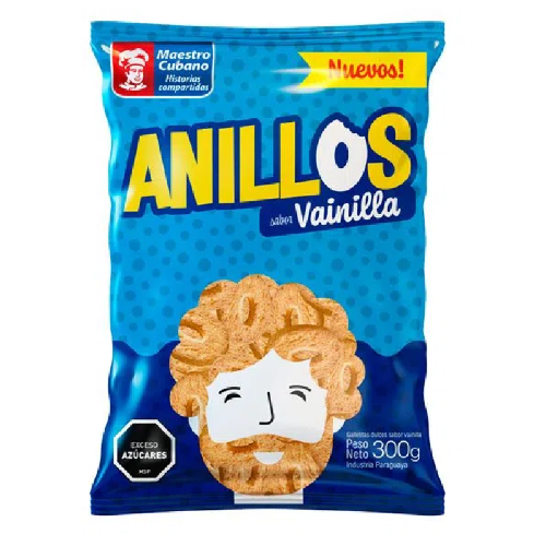 Anillos Vainilla Maestro Cubano 300 Grs