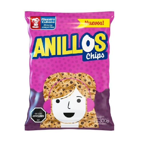 Anillos Chips Choco Maestro Cubano  300 Grs7730117006949