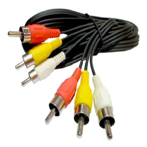 Cable Audio Y Video Rca a Rca (AmarilloRojoBlanco)