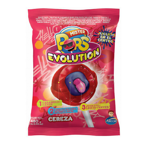 Chupetines Mr Pop Evo Cherry
