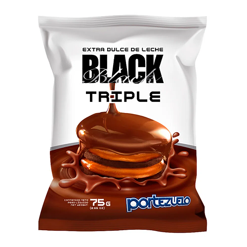 Alfajor Black Triple Dulce de Leche Chocolate Portezuelo