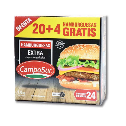 Hamburguesas Extras Camposur 20+4