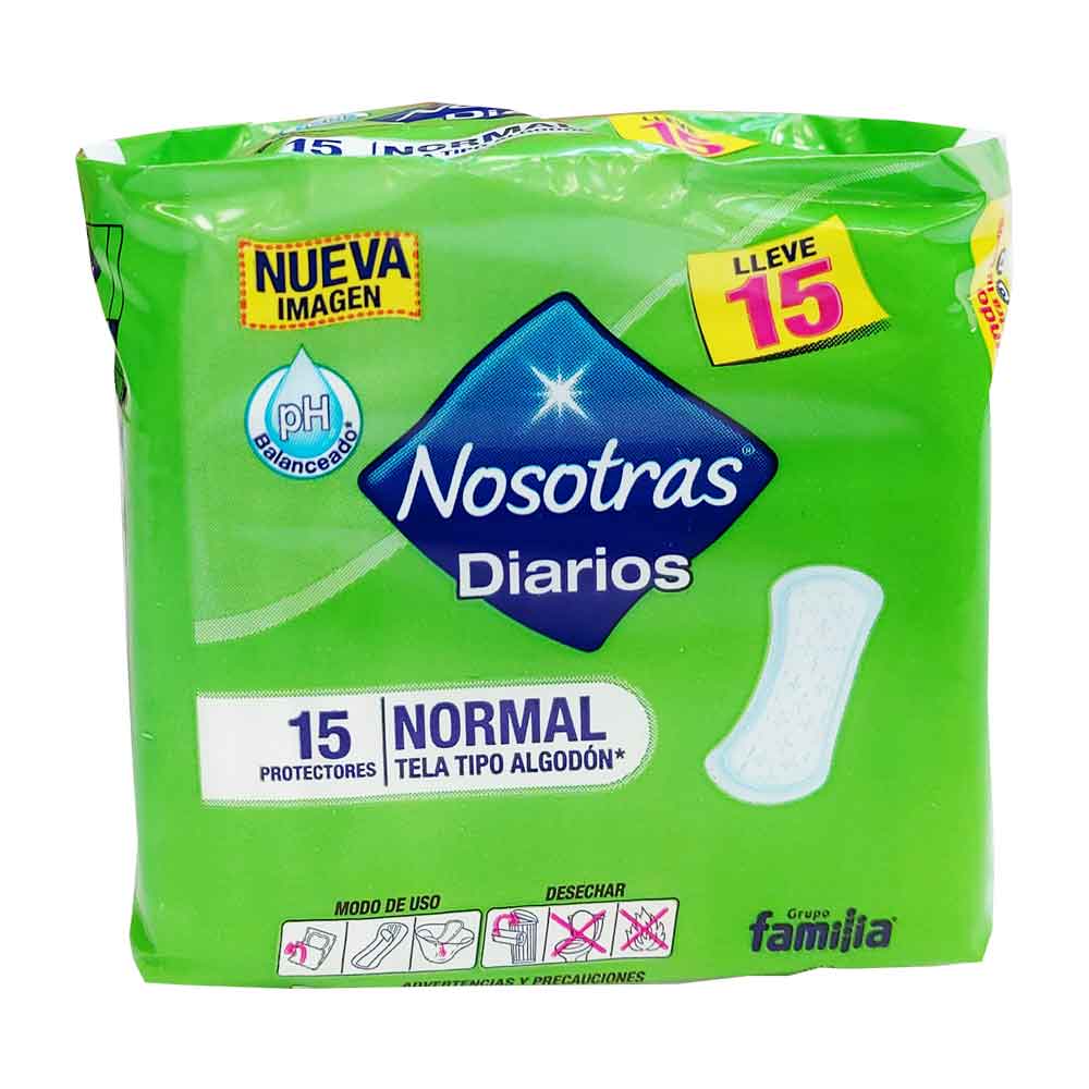 Nosotras Diarios Paquete x 15 Und