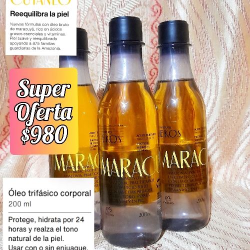 Ekos Maracuyá aceite trifasico
