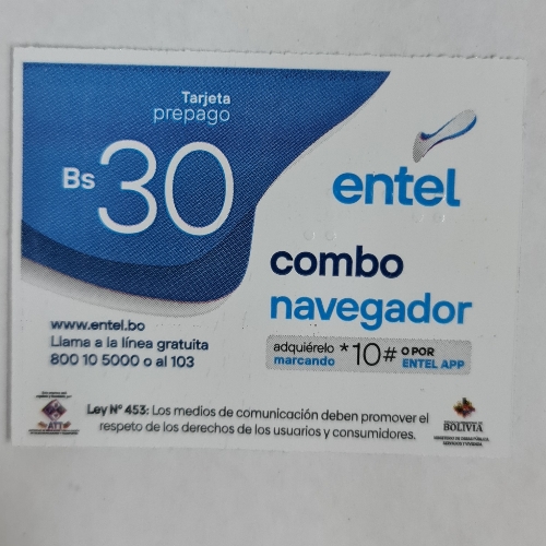 Tarjeta Entel 30