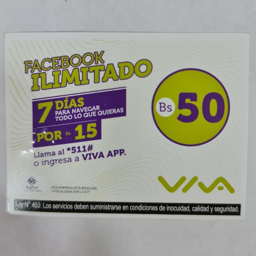 Tarjeta Viva 50