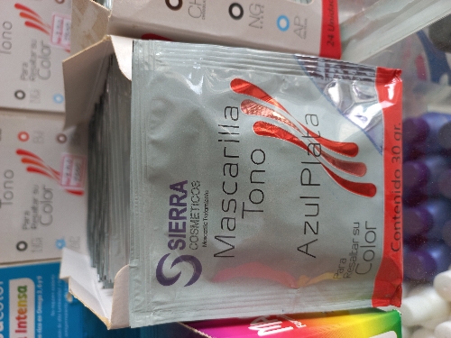 Mascarilla sierra azul plata