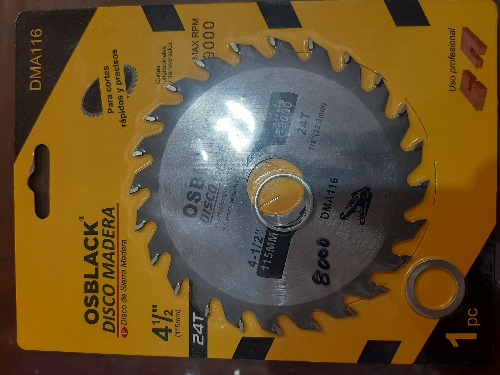 DISCO MADERA 4- 1/2.  24T