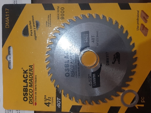DISCO MADERA 4-1/2. 40 DIENTES