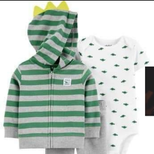 Sudadera Verde con Gris Dino