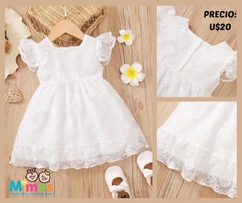 Vestido Blanco Bordado