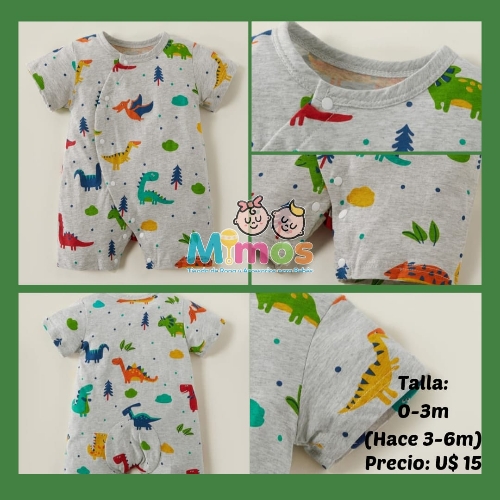 Mameluco Gris Dino