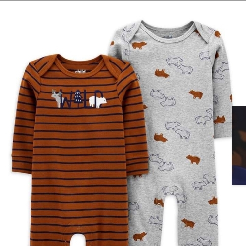 Conjunto de 2 Pijamas Café y Gris