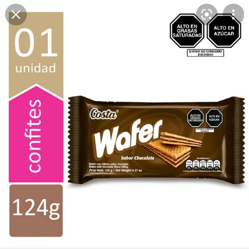 Galleta costa wafer chocolate 124g