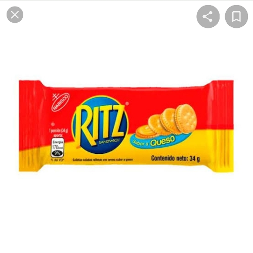 Galleta Ritz queso 34g