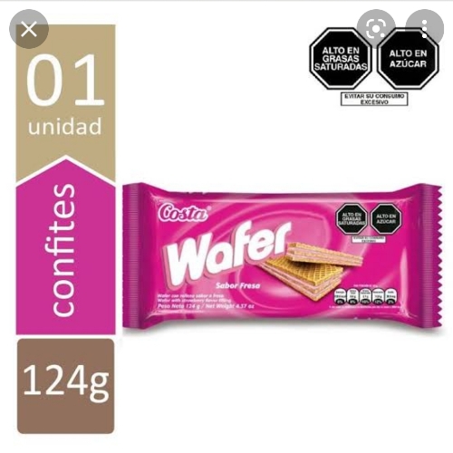 Galleta costa wafer 124g