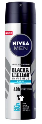Desodorante Nivea Men Invisible Black & White Fresh Spray x 150 ml