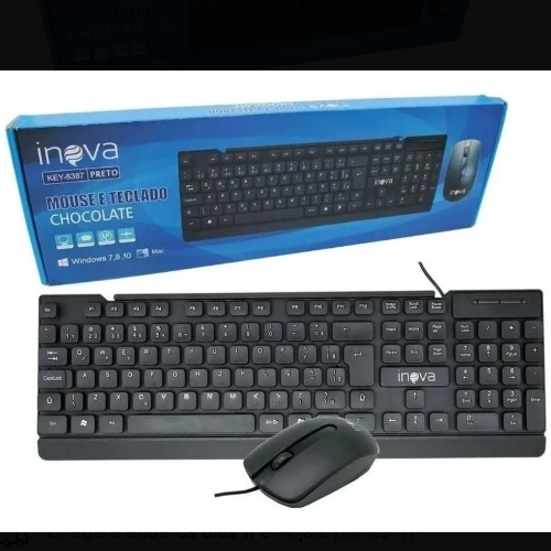Kit Teclado + mouse  Inova com fio
