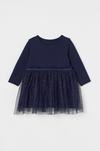 Vestido Tulle Azul ML H&M 2T
