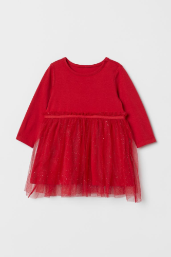 Vestido Tulle Rojo ML H&M 3T
