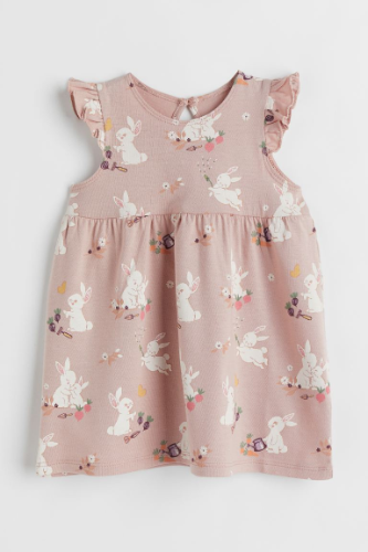 Vestido S/M Rosa Conejos Niña H&M 4T