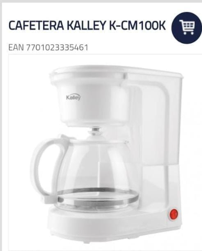 4 Cafetera KALLEY 8  tazas K-CM100K Blanco