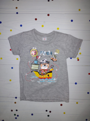 PB0236 REMERA BEBE MANGA CORTA ALGODÓN ESTAMPADA