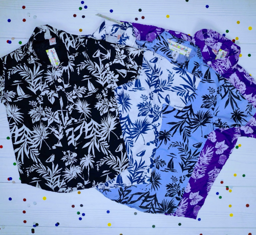 +PV0154 CAMISA MANGA CORTA NENE HAWAIANAS (TELA BATISTA)