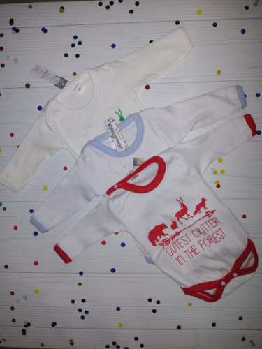 PB0200 BODY ALGODÓN ANIMALITOS (CON BORDES DE COLORES) "BABY ZONE"