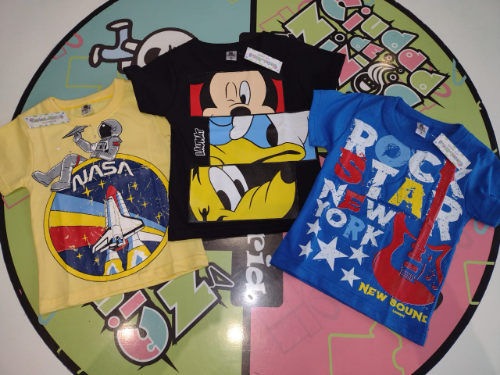 PV0122 REMERA NENE MANGA CORTA ALGODÓN "LAUMAT KIDS"