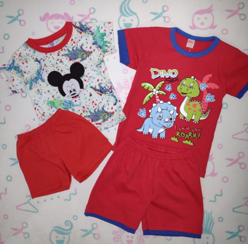 +PB0238 CONJUNTO REMERA + SHORT BEBE