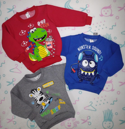 PB0267 BUZO ALGODÓN CON FRIZA BEBE ESTAMPADO "KOALA"