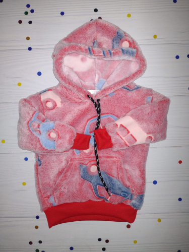 PB0290 BUZO PELUCHE BEBE ESTAMPADO CON RELIEVE "S.KIDS"