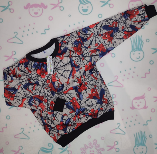 PV0173 BUZO NENE ALGODÓN CON FRIZA ESTAMPADO SPIDERMAN "LEM"