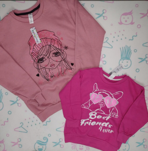 PN0189 BUZO NENA ALGODÓN CON FRIZA ESTAMPADO "S KIDS"