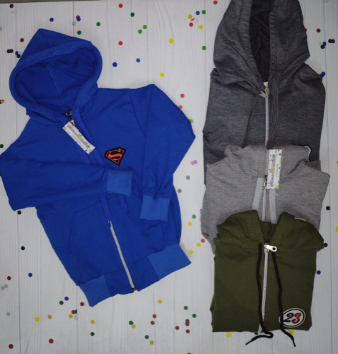 PV0172 CAMPERA ALGODÓN RUSTICO NENE LISA CON APLIQUE "DEGLORI"