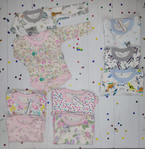 PB0258 BODY ALGODÓN BEBA/BEBE MANGA LARGA ESTAMPADO "ANILEN"