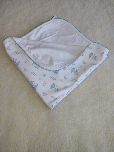 PB0175 MANTA RECIBIDORA 100% ALGODÓN ESTAMPADA 65X65 CON TERMINACION PICOT