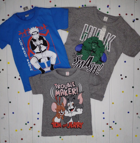 PV0162 REMERA MANGA CORTA ALGODÓN NENE ESTAMPA