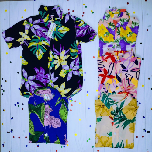 PV0138 CAMISA HAWAIANA MANGA CORTA MICROFIBRANA NENE