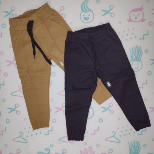 PV0167 PANTALON CARGO NENE (BOLSILLOS AL COSTADO) LISO "CREACIONES MATI Y MAGUI"