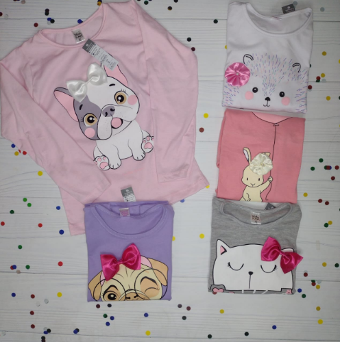 PN0193 CAMISETA MANGA LARGA ESTAMPADA CON APLIQUE "TUTULITOS"