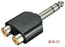 CONVERTIDOR 2 RCA A 1 PLUG ESTERIO (0017)