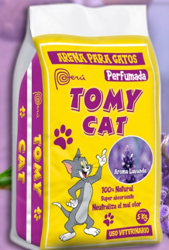 Arena perfumada  lavanda  Tomy Cat 5kg