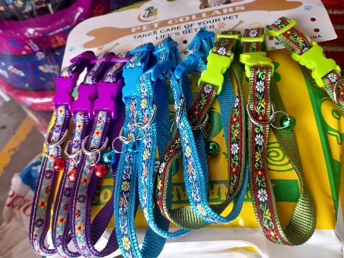 Collar de tela con figura mascotas