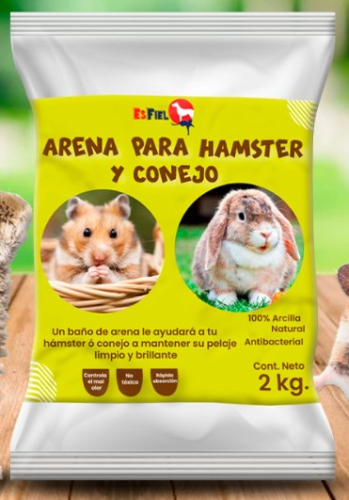 ARENA PARA HAMSTERS Y CONEJOS 2kg