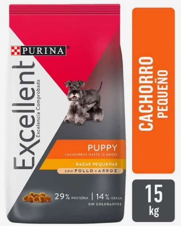 EXCELLENT Cachorro raza pequeña pollo 15kg