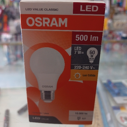 Foco Led  Osram 7w Cálida