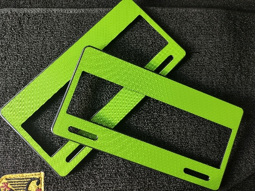 Portaplacas verde vinil  fibra